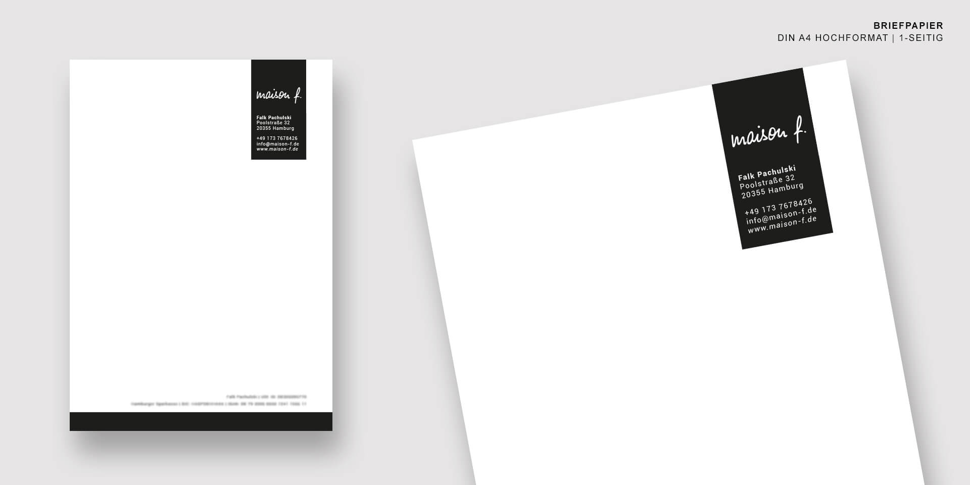 OUTFLUENCER | MAISON - F | Printdesign | Briefpapier