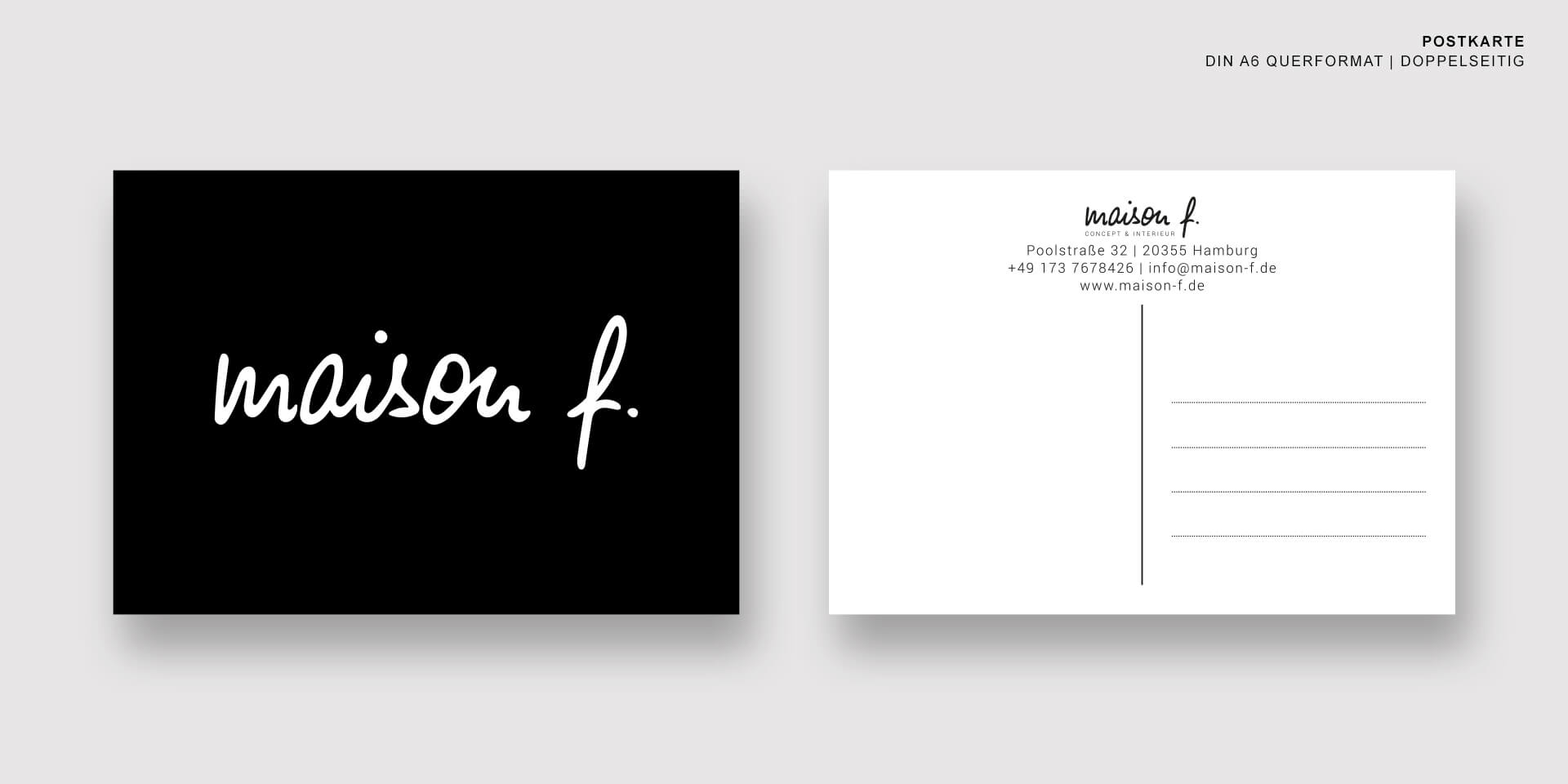 OUTFLUENCER | MAISON - F | Printdesign | Postkarte 1