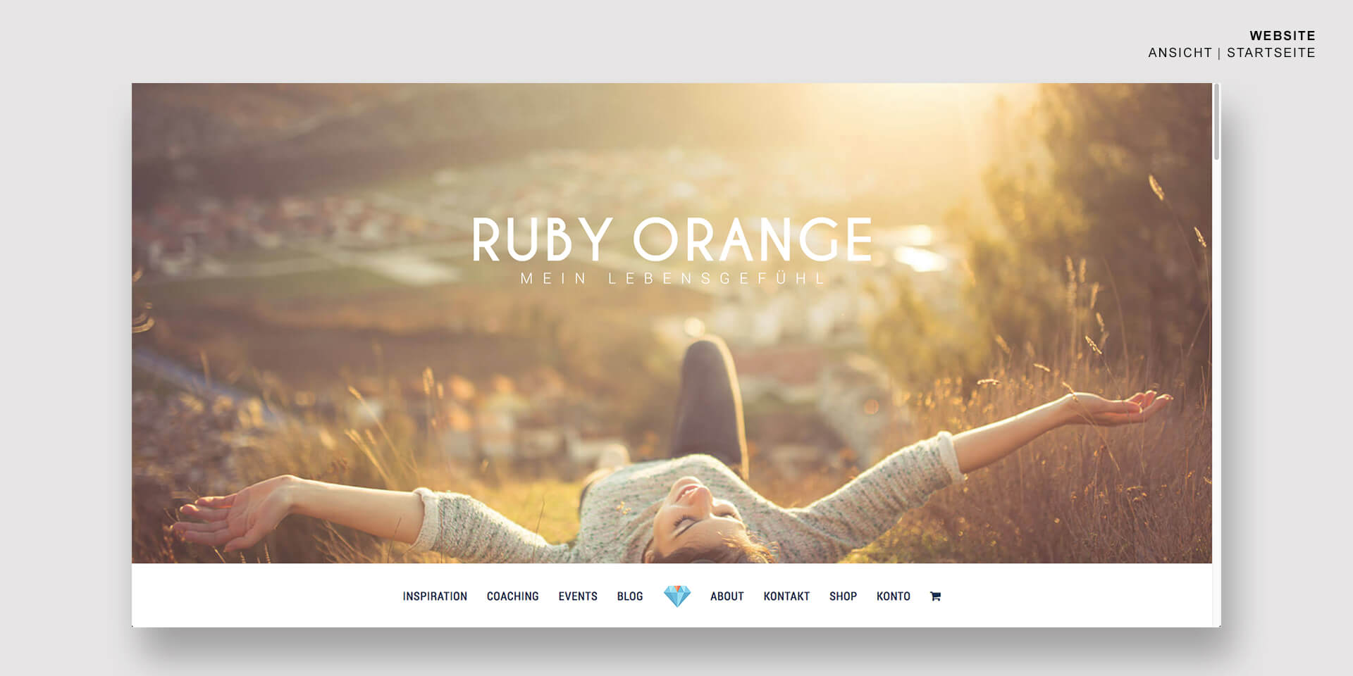 OUTFLUENCER | RUBY ORANGE | Webdesign Ansicht 1